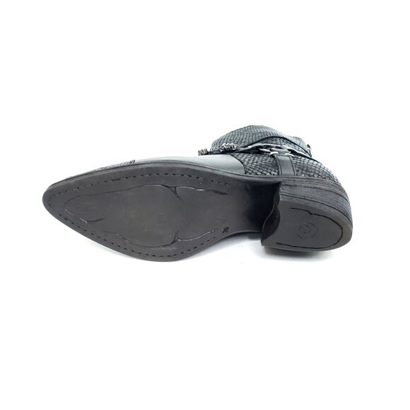 Summit White Mountain Women’s Boots Black Leather Harness Western Size 39 US 8.5 - Picture 5 of 8